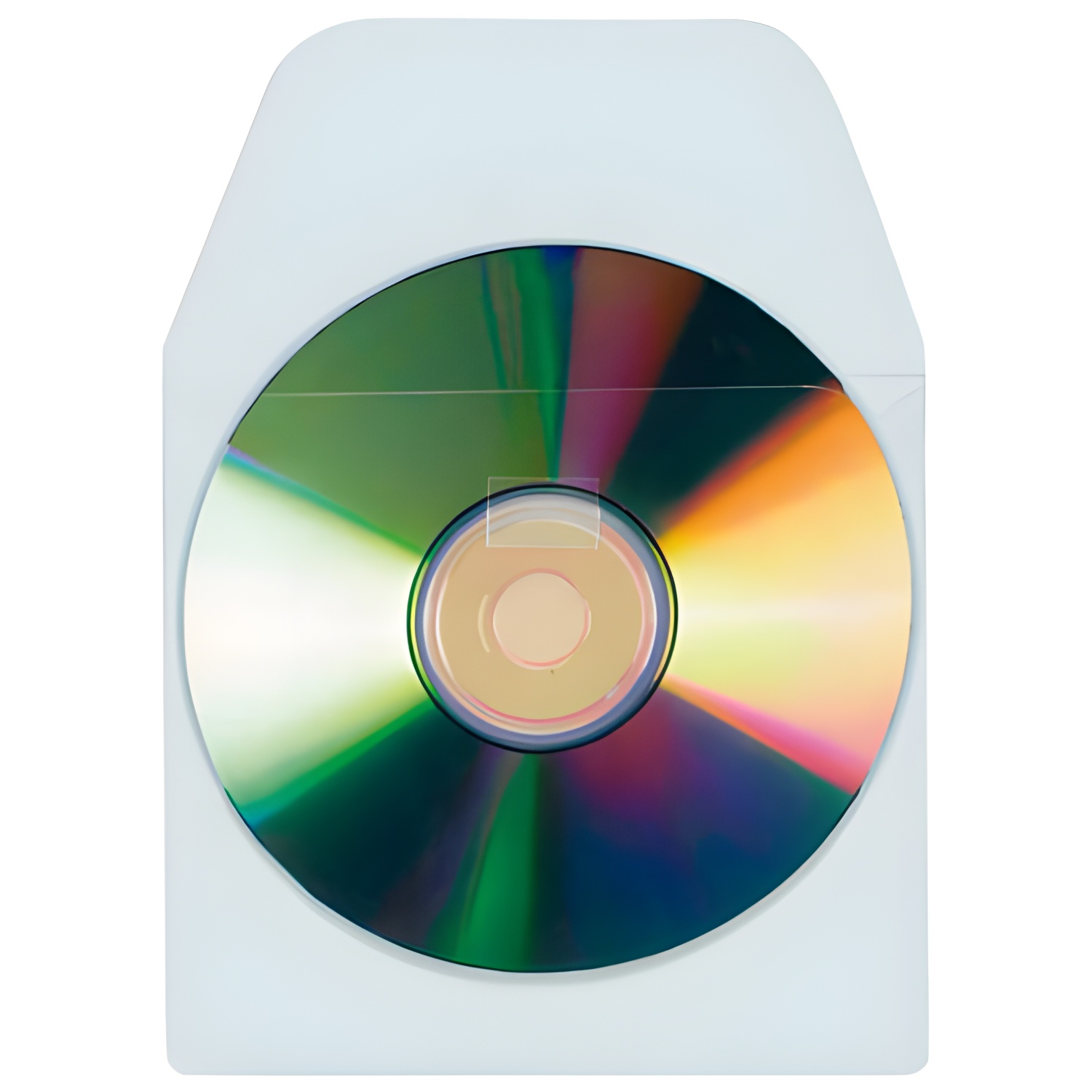 Pack de 100 fundas cd-dvd pp transparente autoadhesivas con solapa 3l