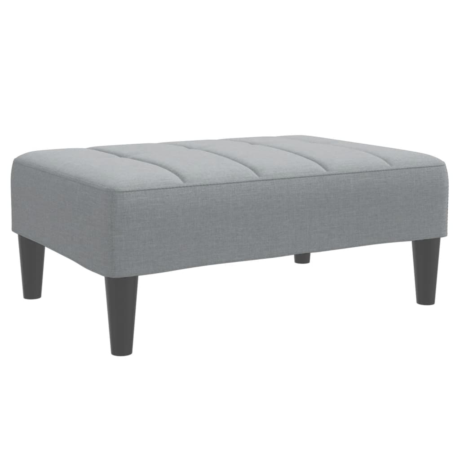 Reposapiés de tela gris claro 77x55x31 cm