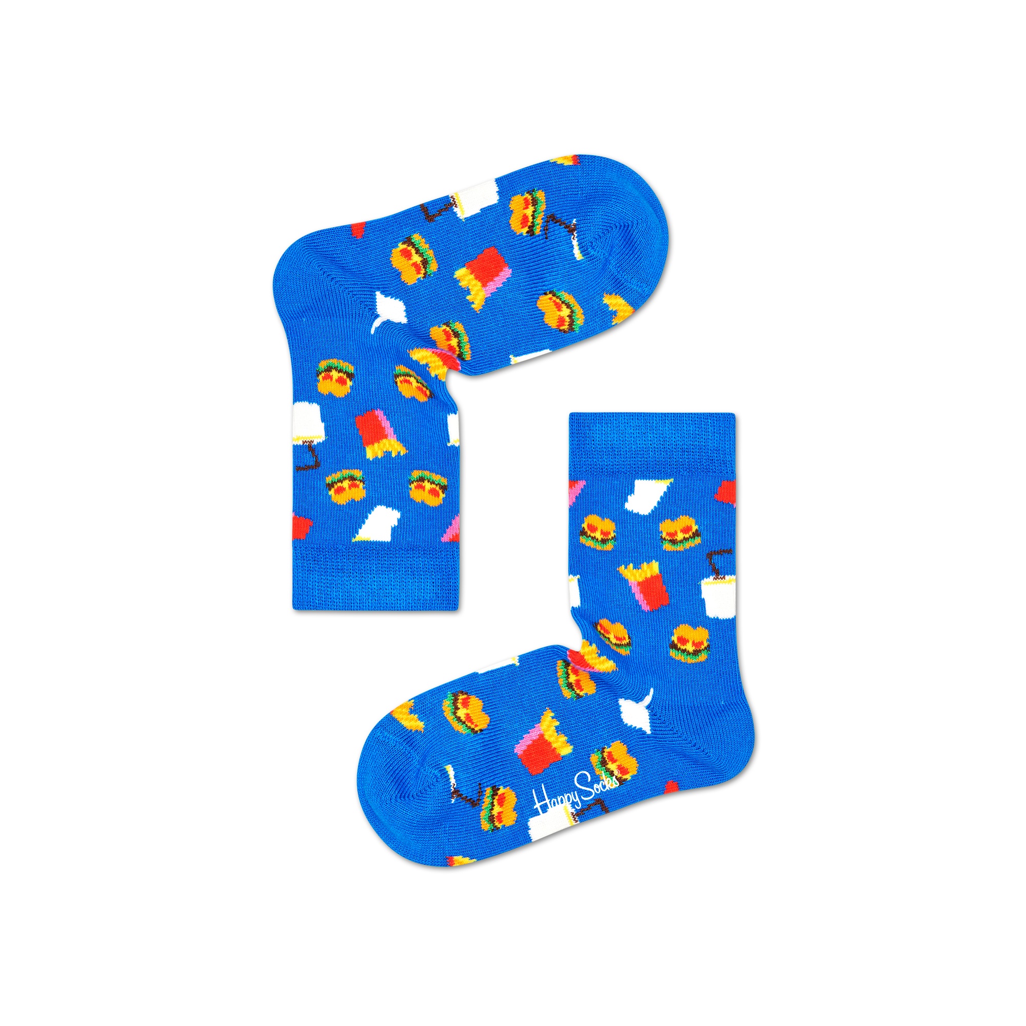 Happy Socks Calcetines Niños Estampados Hamburguesa Azul Suave Tejido