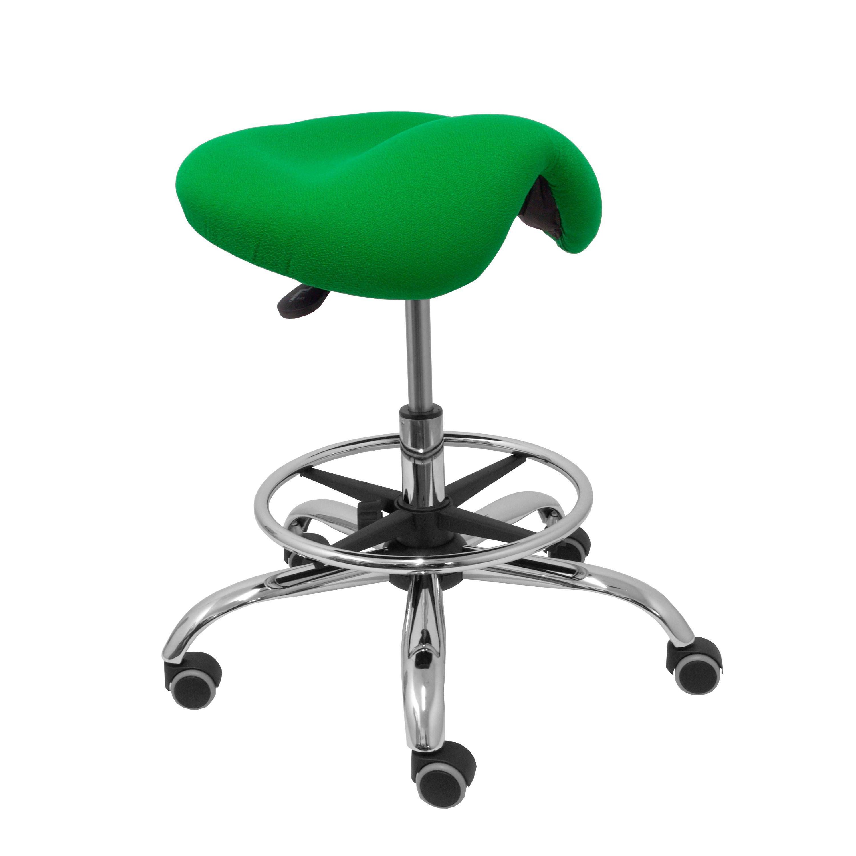 Piqueras Y Crespo Taburete Alatoz Bali Verde Clínico Ergonómico Regulable Giratorio