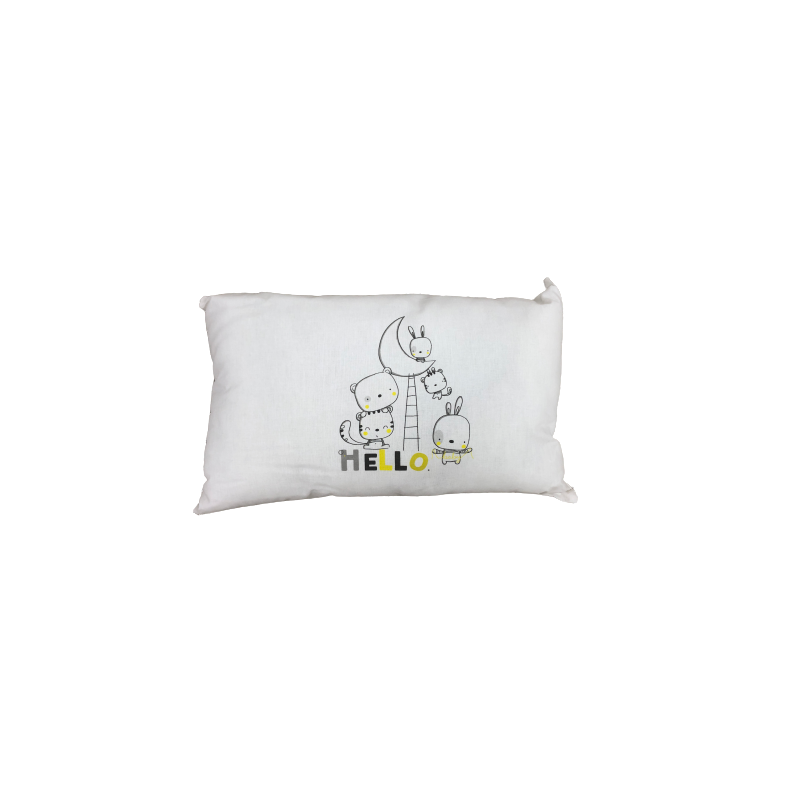 Danielstore Cojin Bebé Decorativo Amigos Piccola Casa Blanco-amarillo