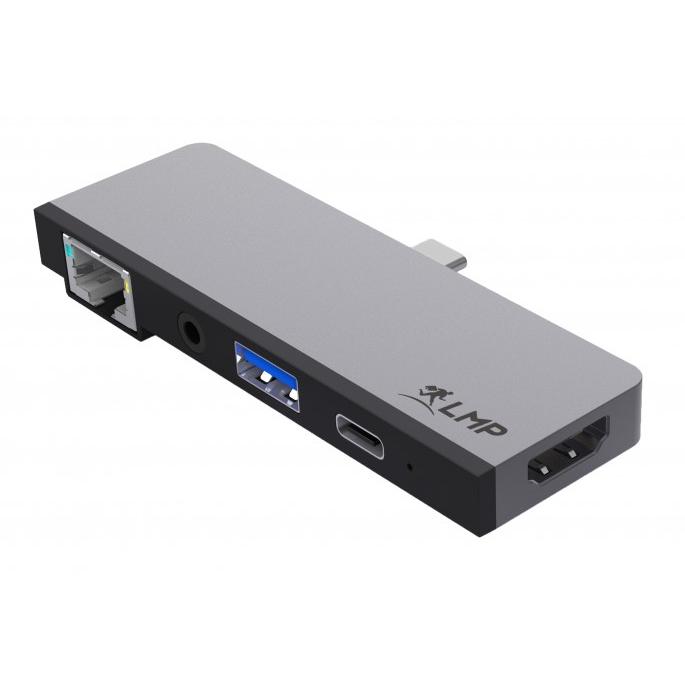 Lmp Adaptador Dock USB-C 5 Puertos para Ipad Pro con HDMI 4K, Ethernet Gigabit y Audio de 3.5mm
