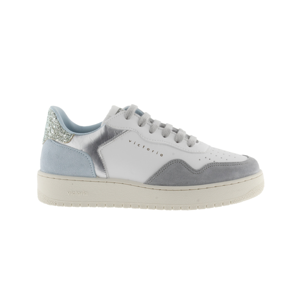 Victoria Madrid Zapatillas de efecto piel con piezas metalizadas y de serraje en contraste 1258263