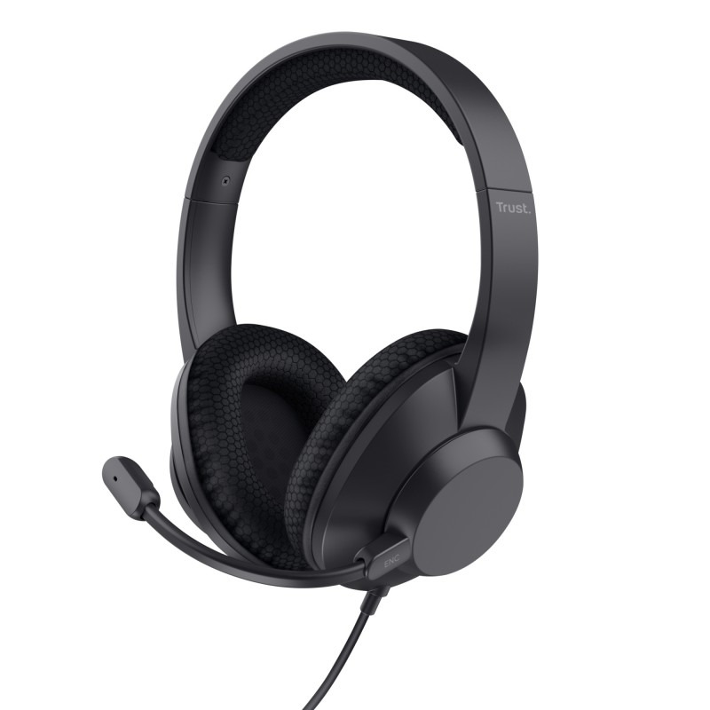 Trust - Ayda Max Auriculares Alámbrico Diadema Llamadas/Música USB Type-C / USB Type-A Negro 25462