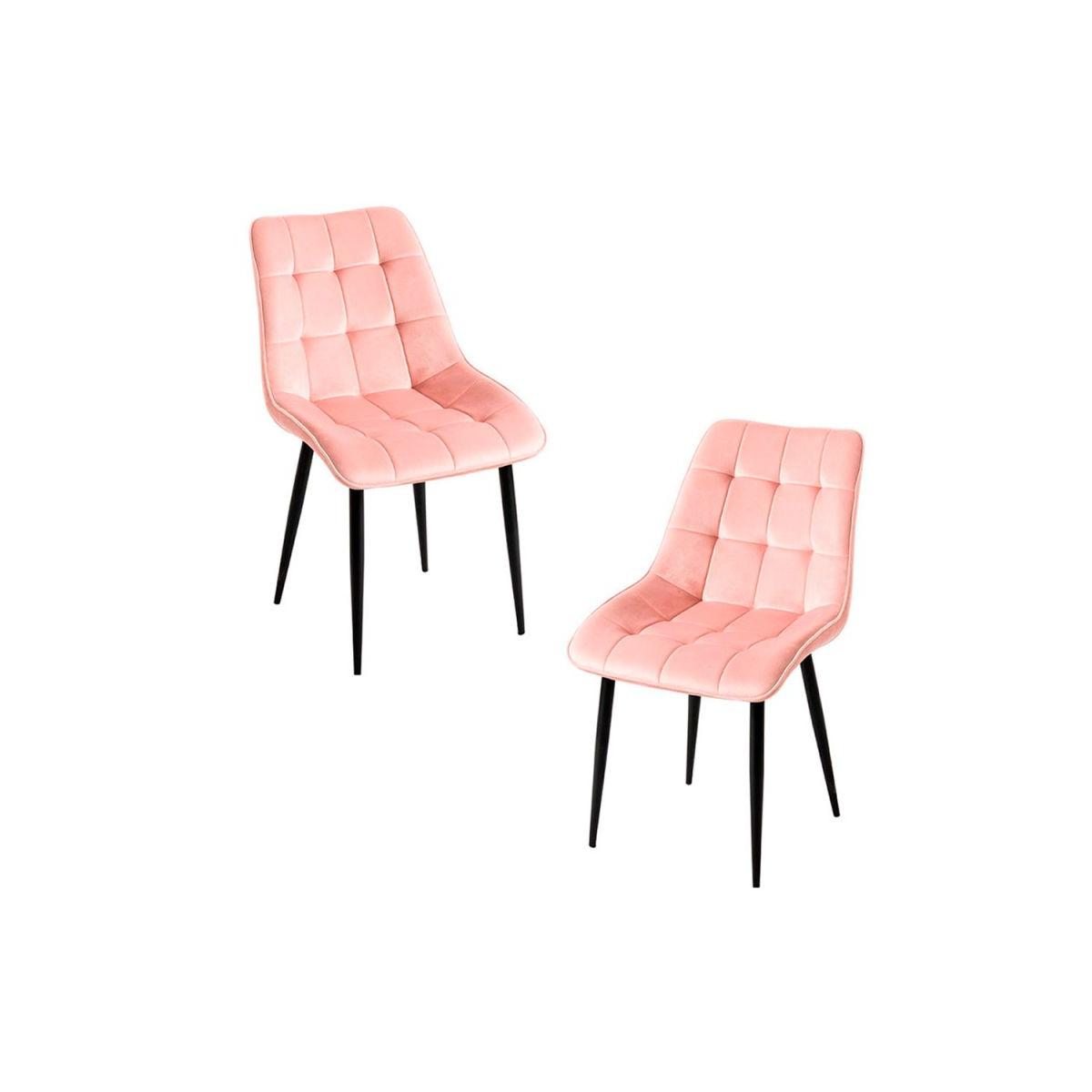 Regalos Miguel - Packs Sillas Comedor - Pack 2 Sillas Cade Terciopelo - Rosa