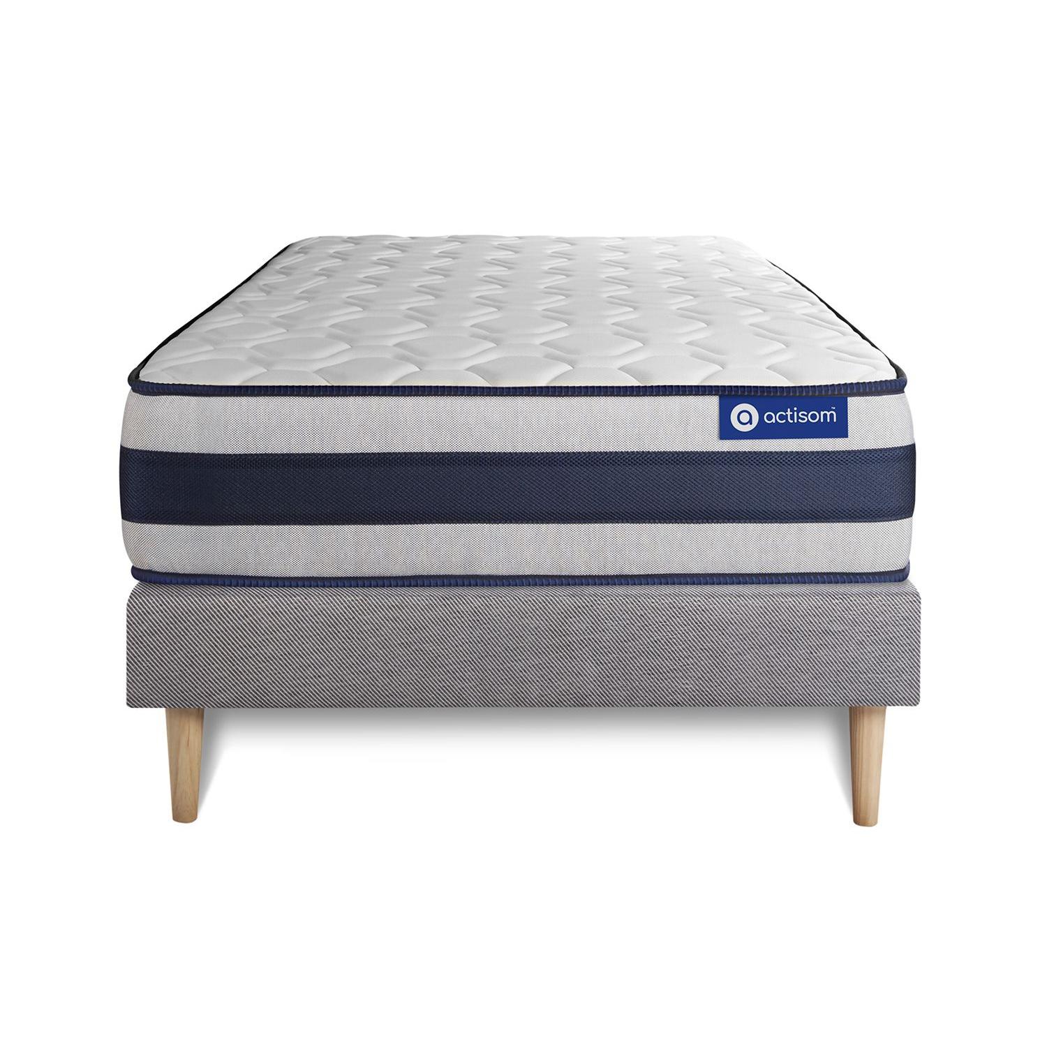 Pack colchón Actilatex ergo 90x190cm + Somier, Látex y espuma viscoelástica, 5 zonas de confort