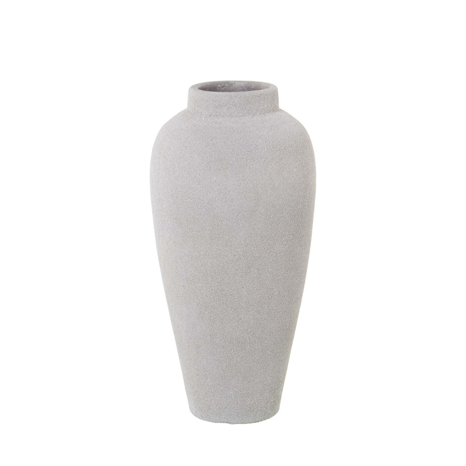 Jarron ceramica 35cm blanco arena 17x35cm