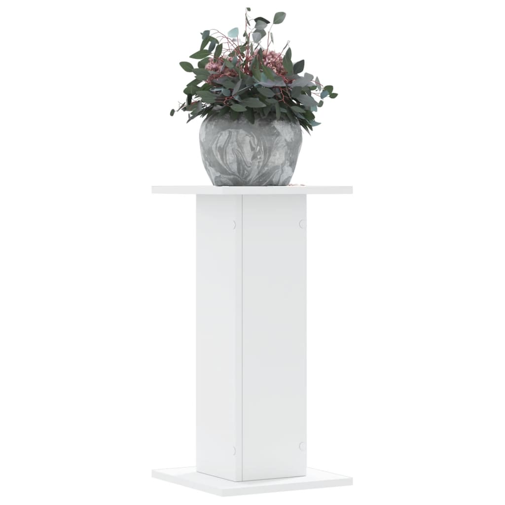 vidaXL Soportes de plantas 2 uds madera 30x30x60 cm Color Gris hormigón,  Gris sonoma,  Blanco y mas