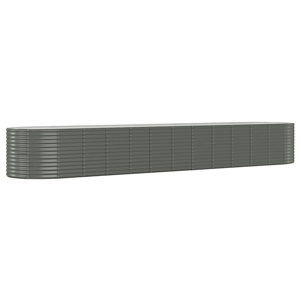 vidaXL Jardinera arriate acero recubrimiento polvo 507x100x68 cm Color Verde,  Gris,  Marrón y mas