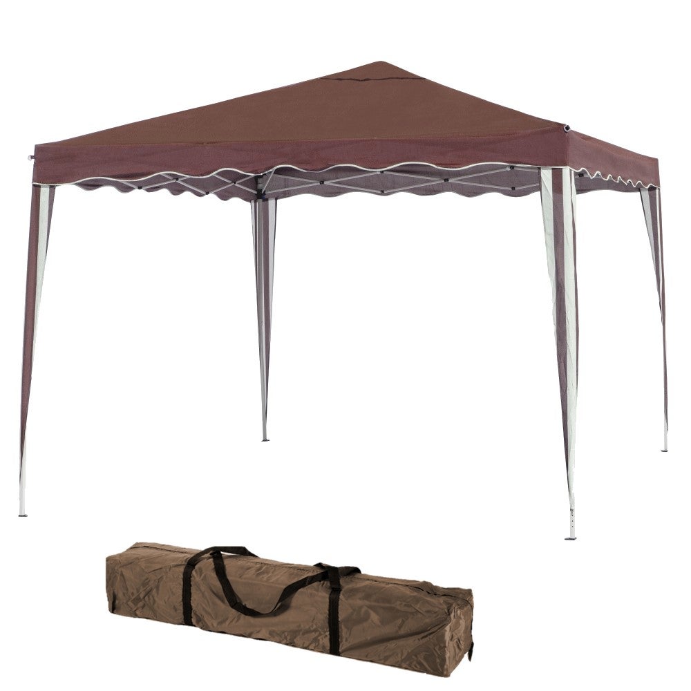 Carpa plegable marrón de 3x3m LOLAhome