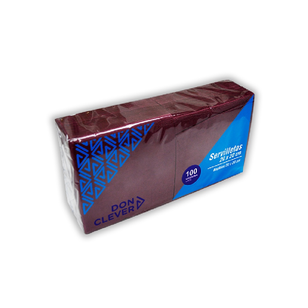 Don Clever Servilletas de papel desechables 3.200 unidades (32 paquetes de 100) - Disponibles en varios colores, Tamaño 10x10 (Abierta 20×20), Doble capa, Perfectas para negocios de hosteleria y restauracion, como posavasos, para cocteles o postres, etc