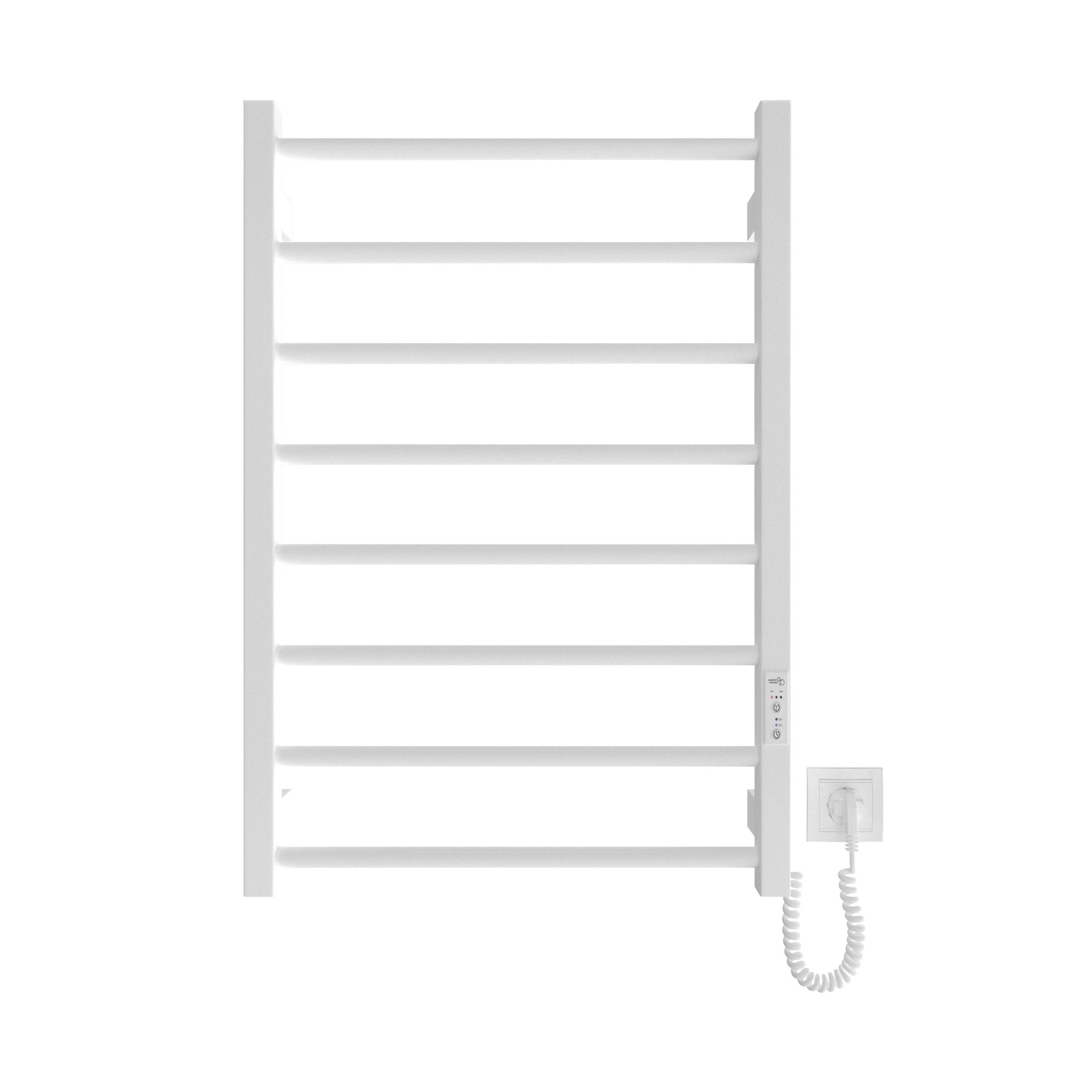 Radiador Toallero Eléctrico Seco HYGGE FAMILY Modelo LEEDS, Bajo Consumo de 770x530 mm Color BLANCO MATE