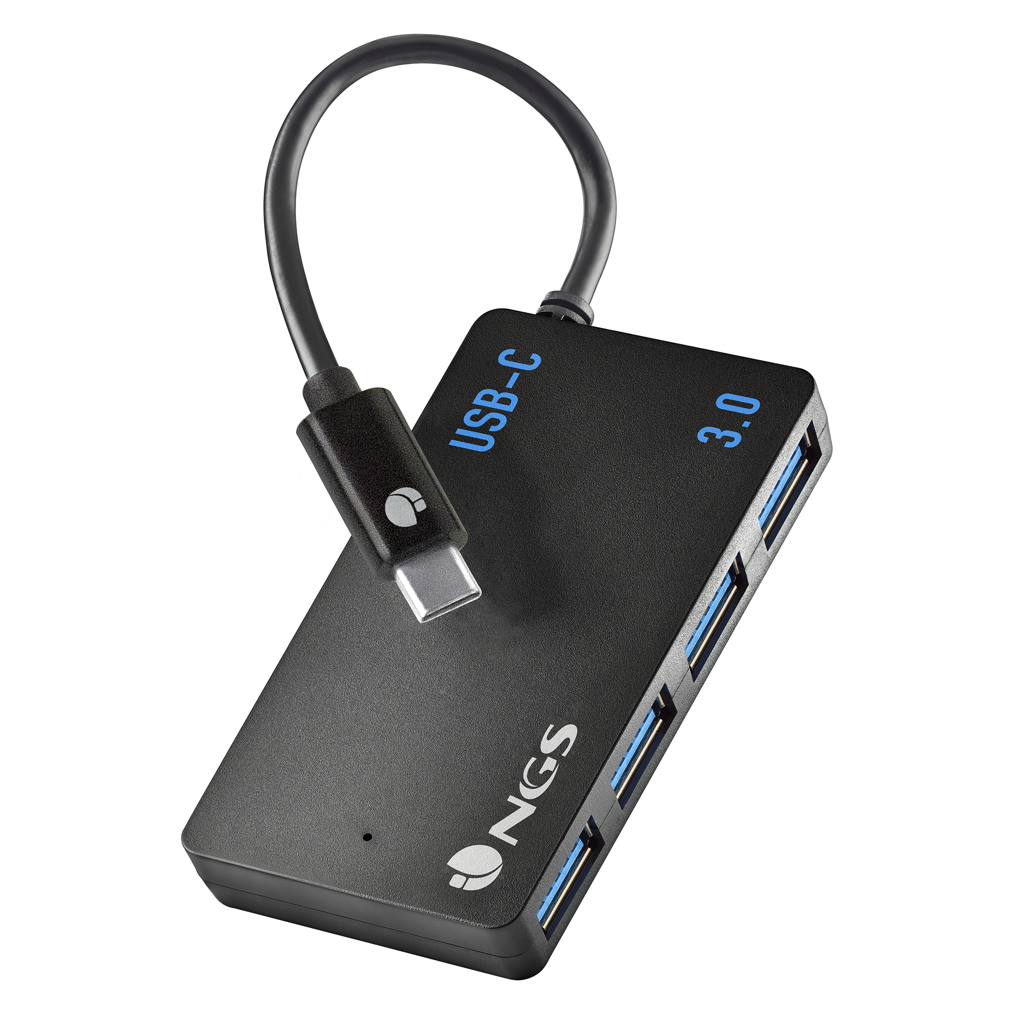 NGS WONDER IHUB4: HUB USB-C CON 4 PUERTOS USB 3.0. COMPATIBLE CON: USB 1.0, USB 1.1, USB 2.0 y USB 3.0. Transferencia de archivos de gran tamaño.