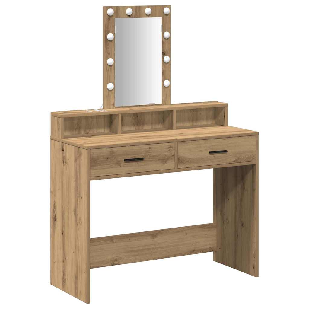 vidaXL Mesa Tocador Marrón 100 x 41 x 140 cm Madera de ingeniería