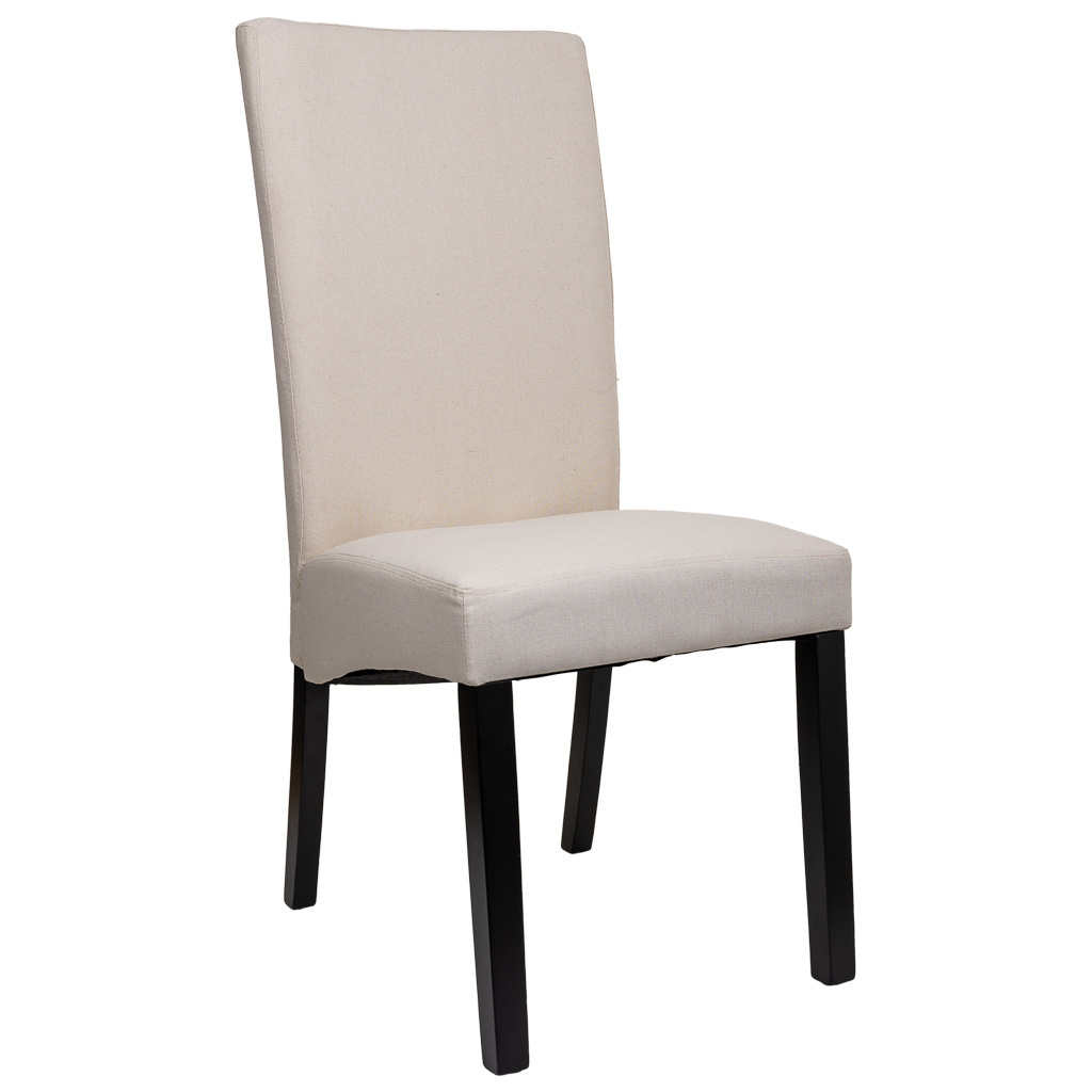 WANDERLUST DECO Silla de madera tapizada color crema 49x48x42/102h cm