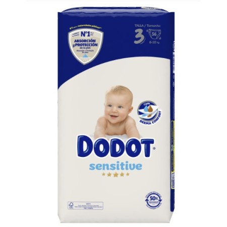Dodot Sensitive Extra 6-10 Kg Talla-3 56 Unidades