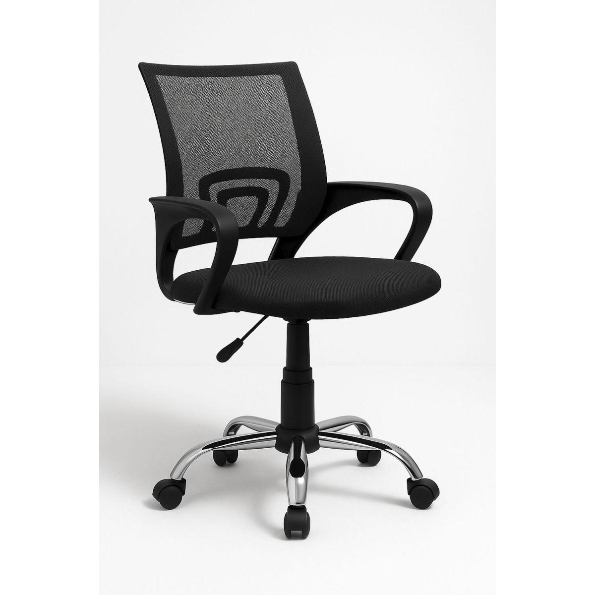 Regalos Miguel - Silla de Oficina Negra Midi - Máxima Ergonomía - Ideal para Escritorio y Gaming