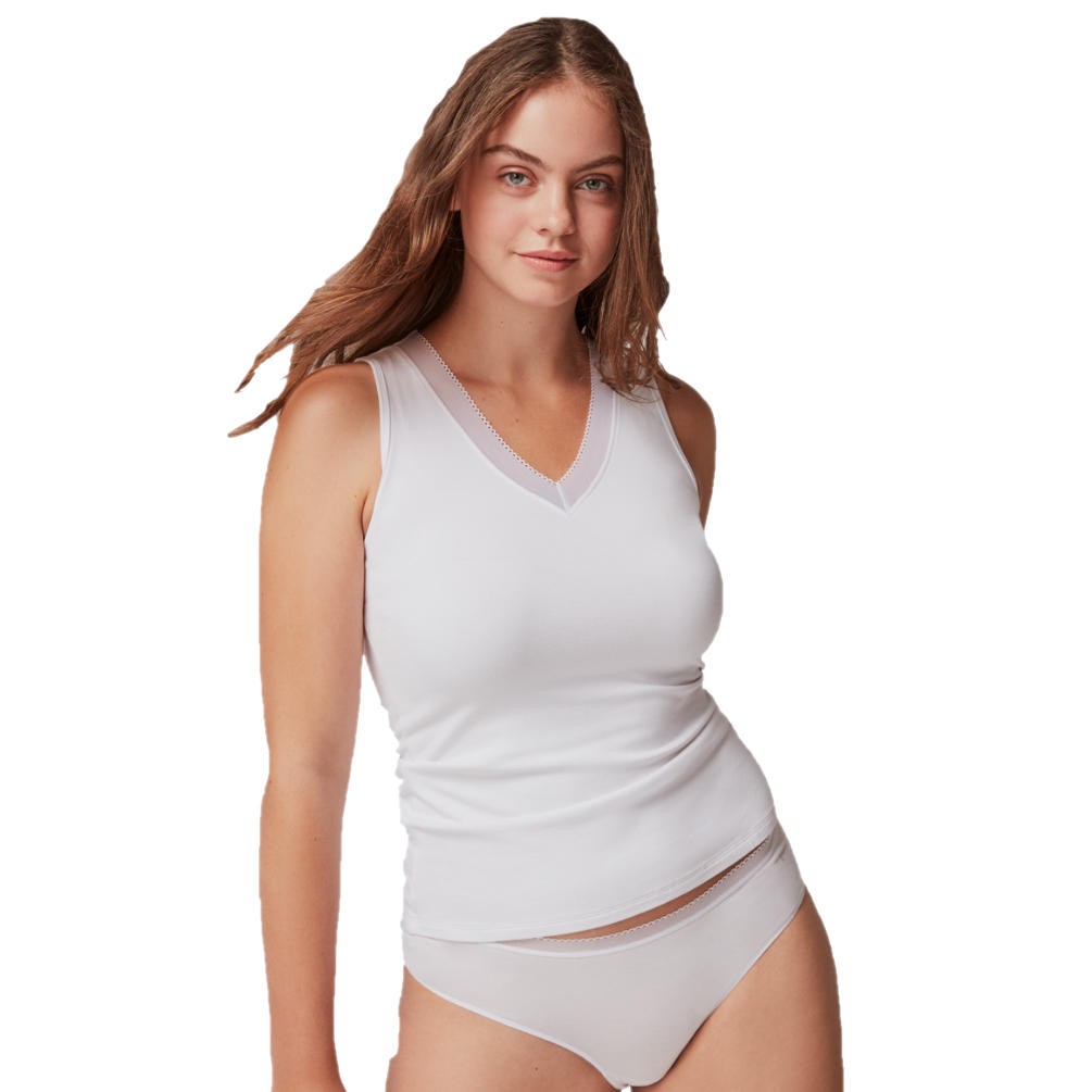 GISELA camiseta de tirantes termica con escote pico 1/0146