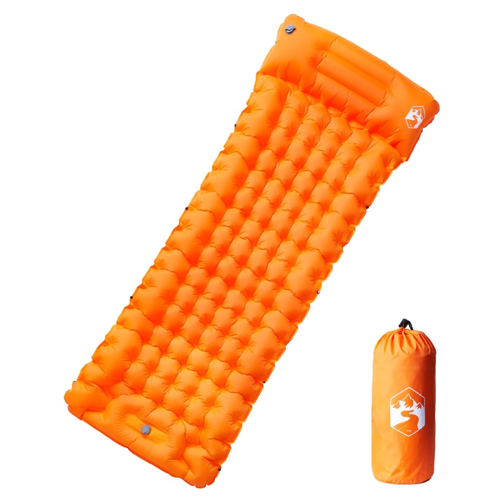 vidaXL Colchón de Camping Autoinflable con Almohada 1 Persona de Aire Color Azul marino,  Azul,  Gris y mas