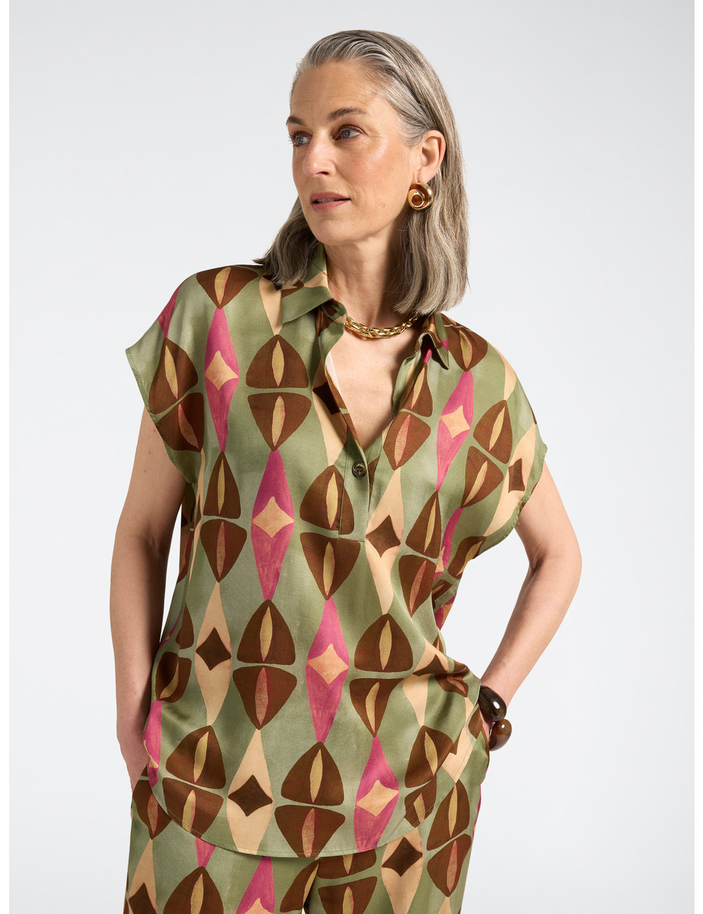 Elena Mirò - Camisa de viscosa estampada