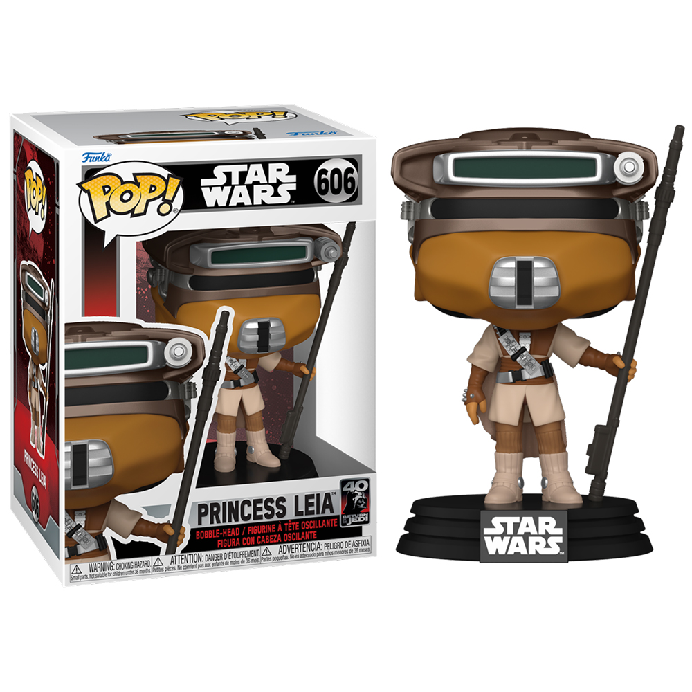 Funko Pop! Star Wars: El Retorno del Jedi 40 Aniv. - Leia disfrazada de Boushh, 70748, Nº606