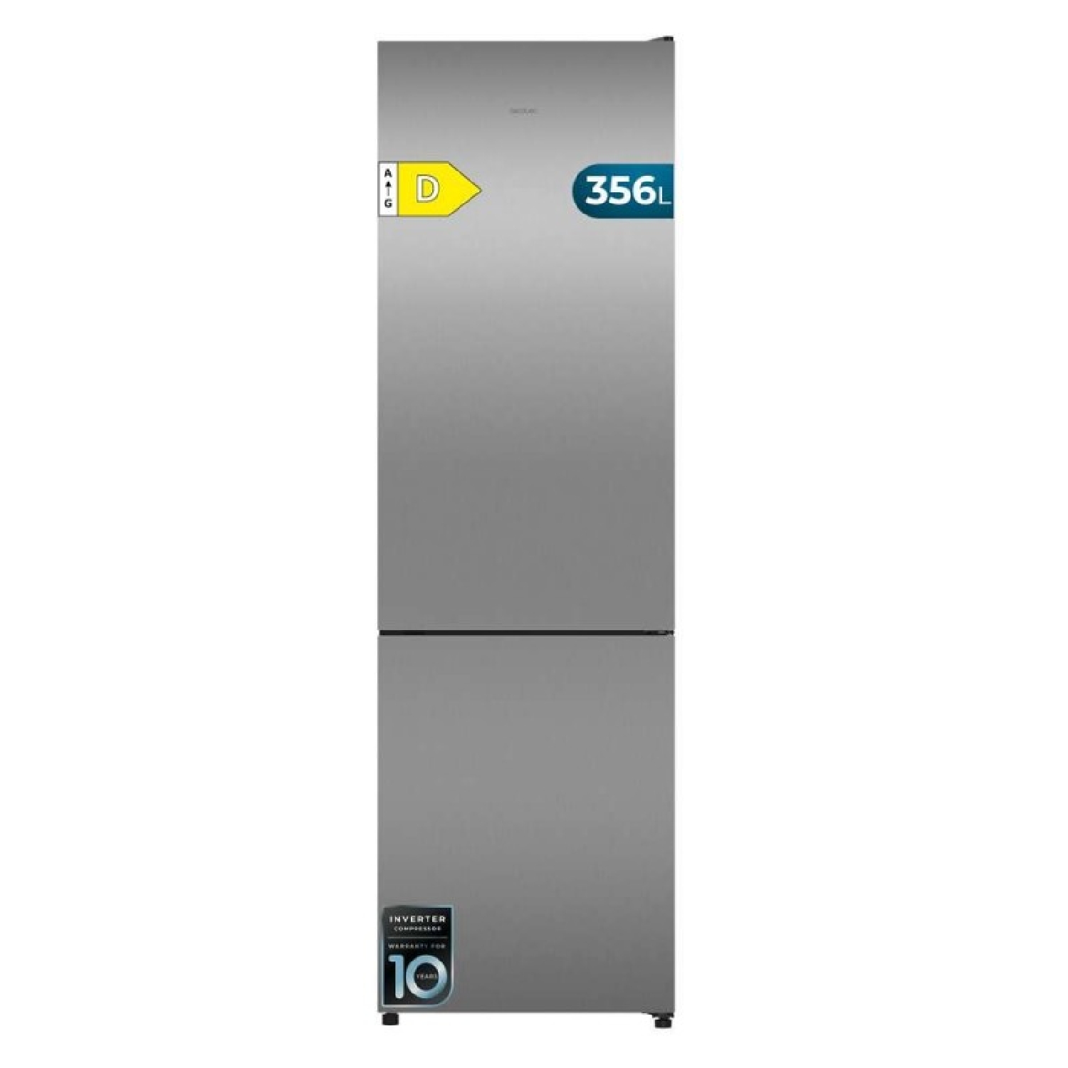 Cecotec Frigorífico Combi 356L Total NoFrost Bolero CoolMarket Combi 356i Inox D. Alto 200cm, Ancho 59,5cm, Fast Freezing
