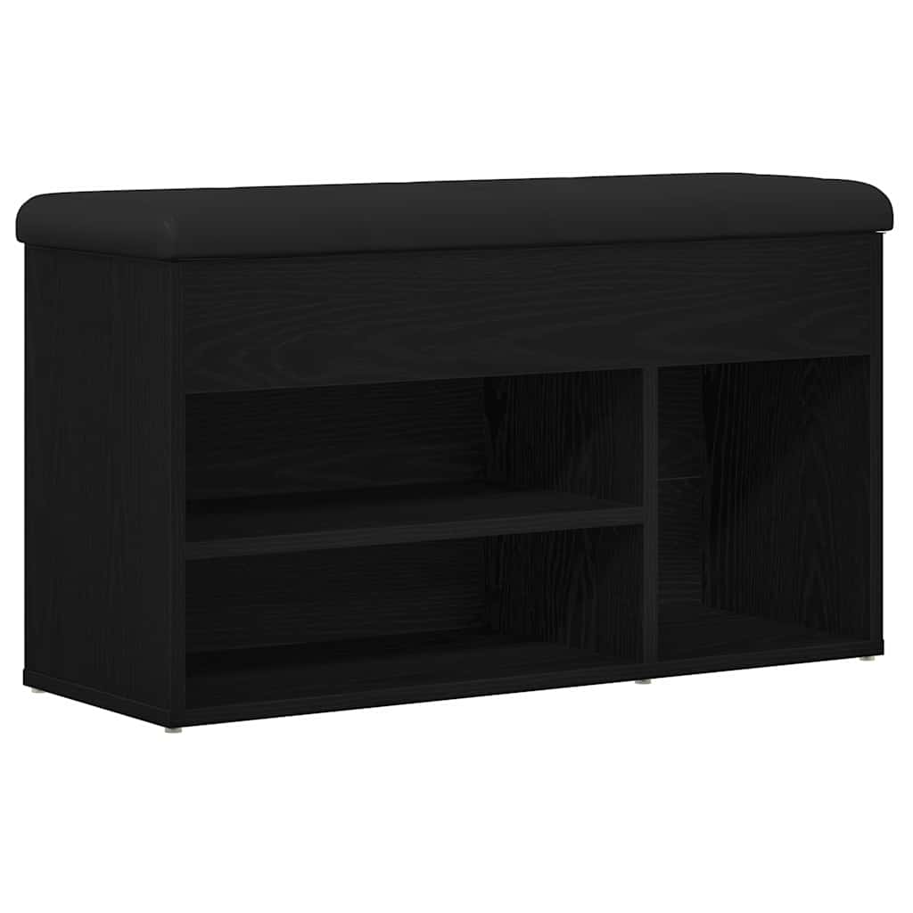 vidaXL Banco Zapatero Almacenaje Zapatos Asiento Pasillo Madera de Ingeniería 82x32x45,5 cm