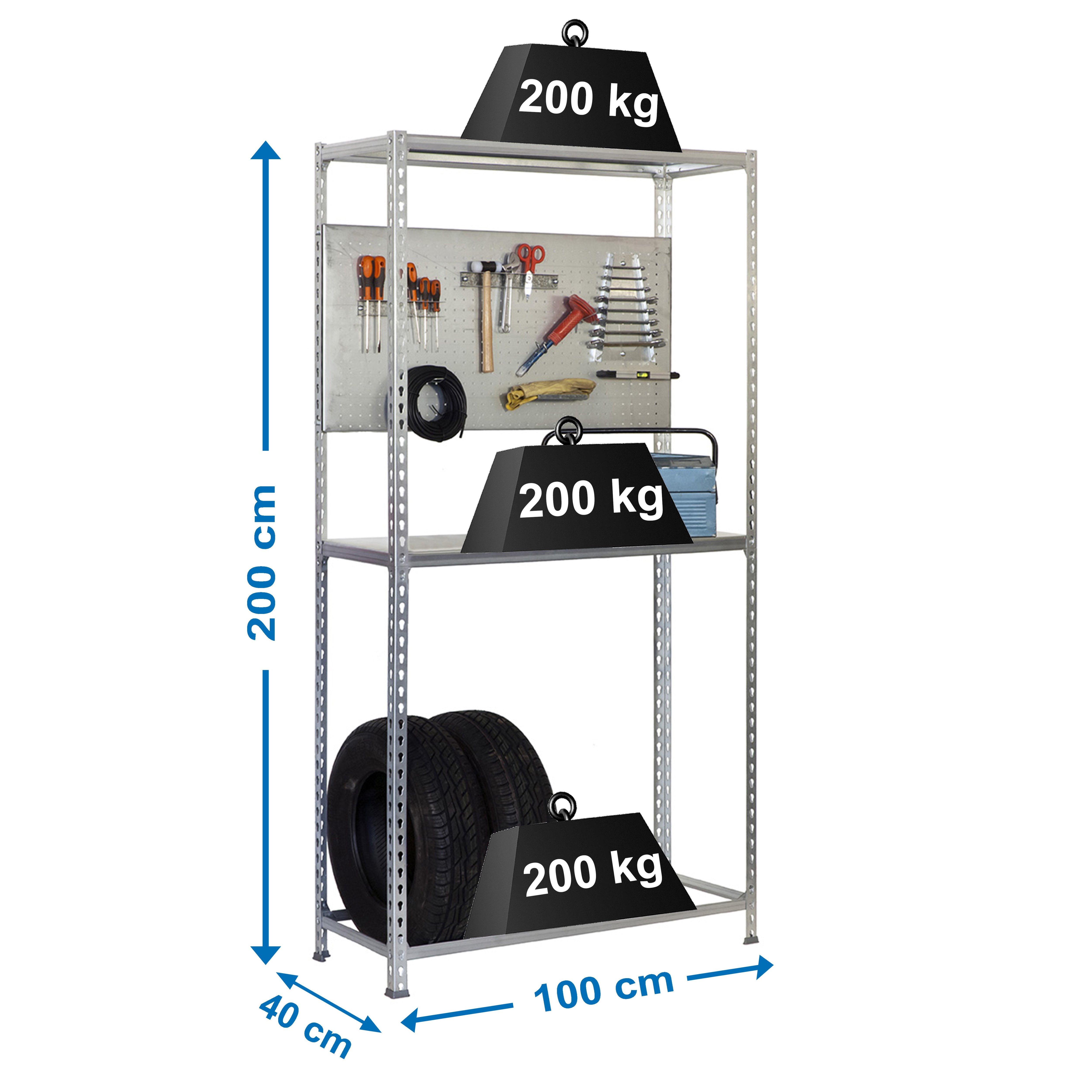 Estantería SIMONRACK Simonracing plus 3/400 galvanizado