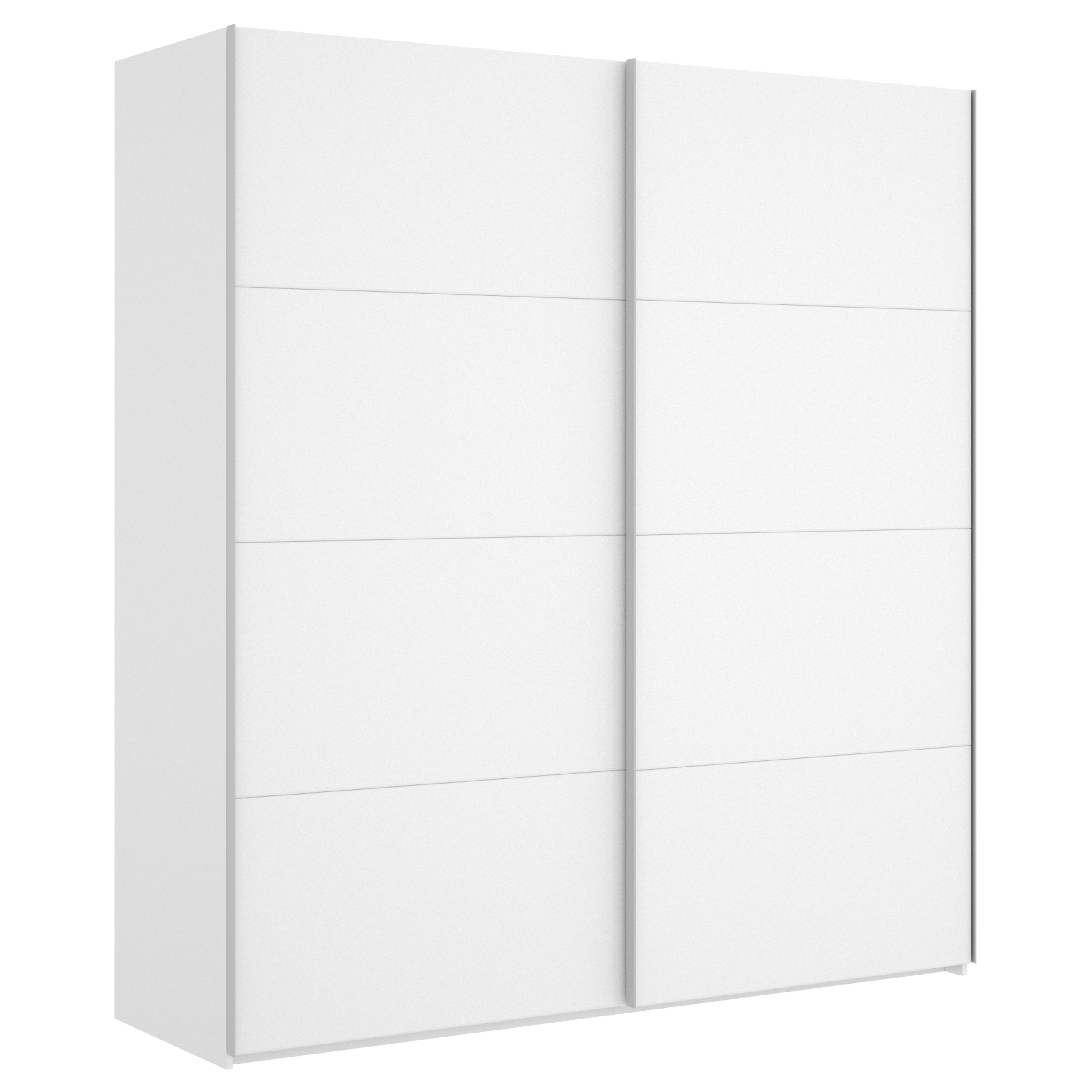 Armario Dekit 2 Puertas Correderas 204x180x65 Blanco Brillo