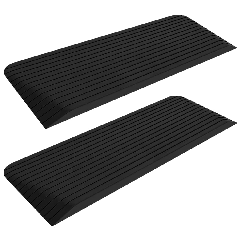 vidaXL Rampas de Umbral Goma (2 unidades) Carretera Puerta Silla de Ruedas Dimensiones 110 x 21 x 2, 5 cm,  110 x 32 x 3 y mas