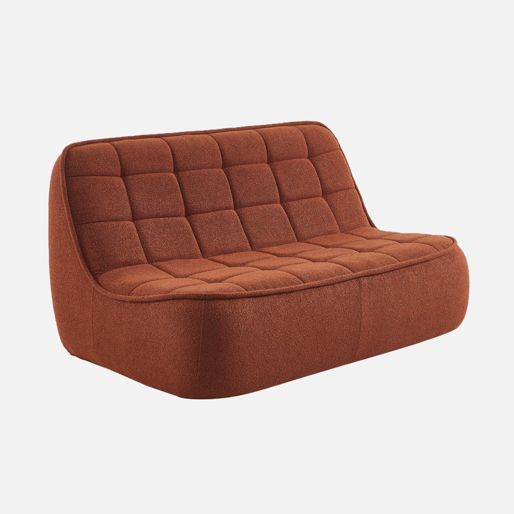 sweeek - Sillón borreguito texturizada, 2 plazas , Boni , 165x104x85