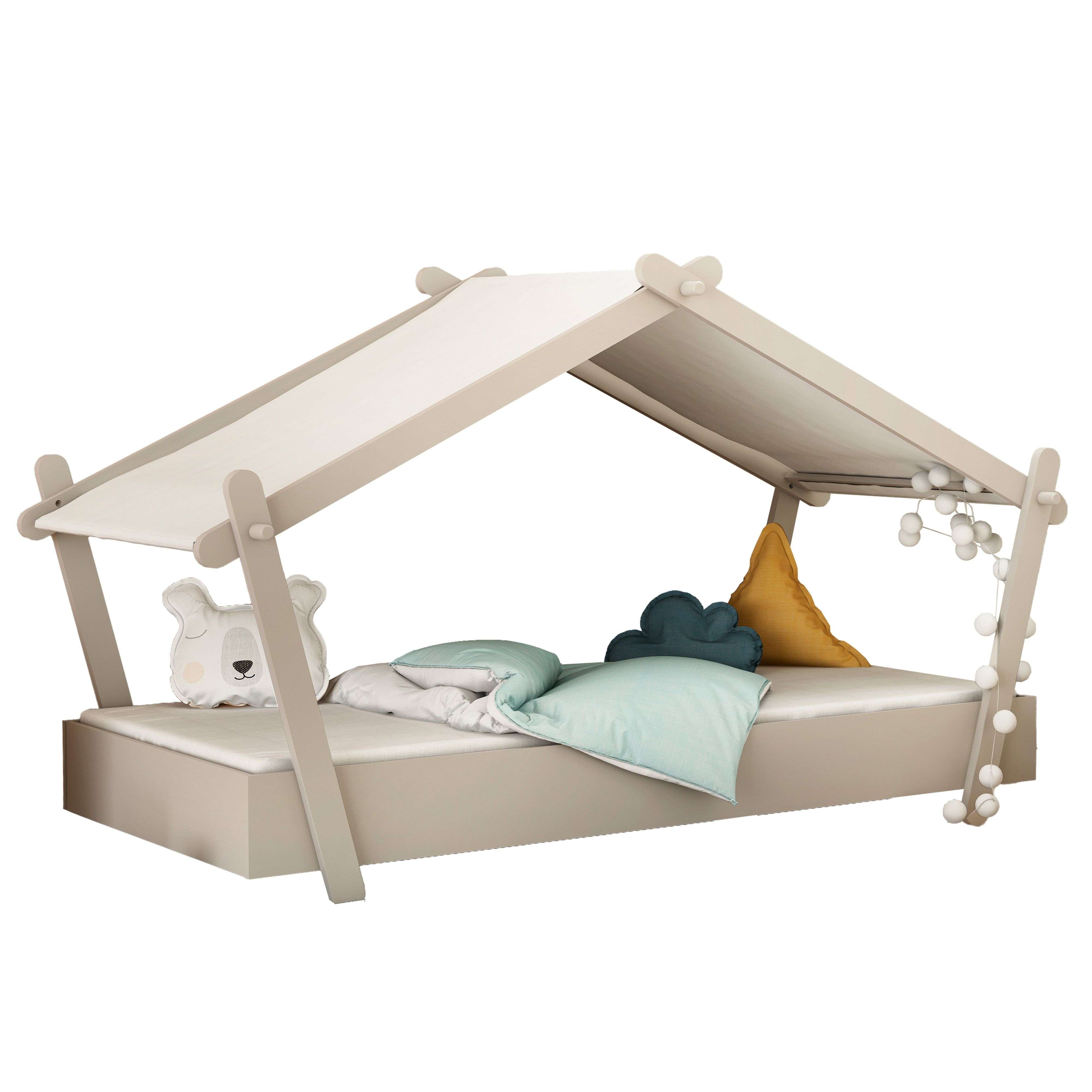 Miroytengo Cama Dormitorio Infantil Casita con Somier 223x130x102 cm