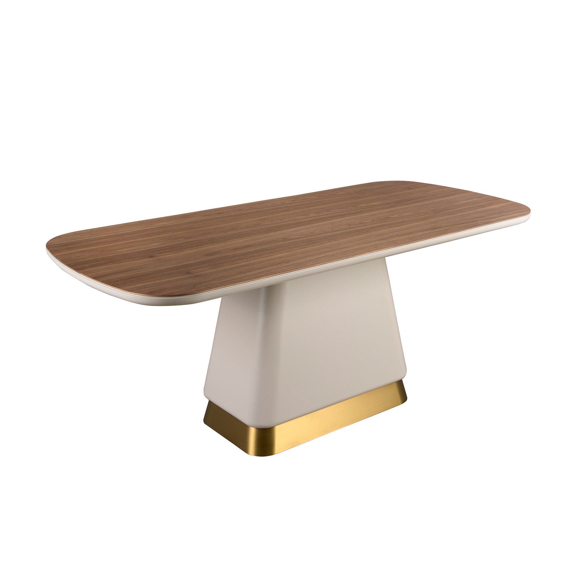 Ángel Cerdá - Mesa Comedor Rectangular Nogal y Madera Beige - Mesa Moderna y Sofisticada - Mesa de Alta Calidad para 8 Comensales - 200 x 95 x 76 cm