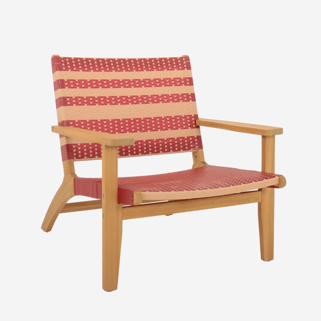 sweeek - Sillón de jardín de madera de acacia y resina , Goa , 67x77x68