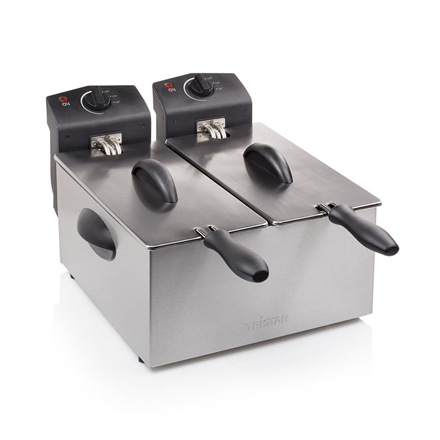 Tristar | FR-6937 | Freidora doble | Potencia 2 x 1800 W | Capacidad 6 L