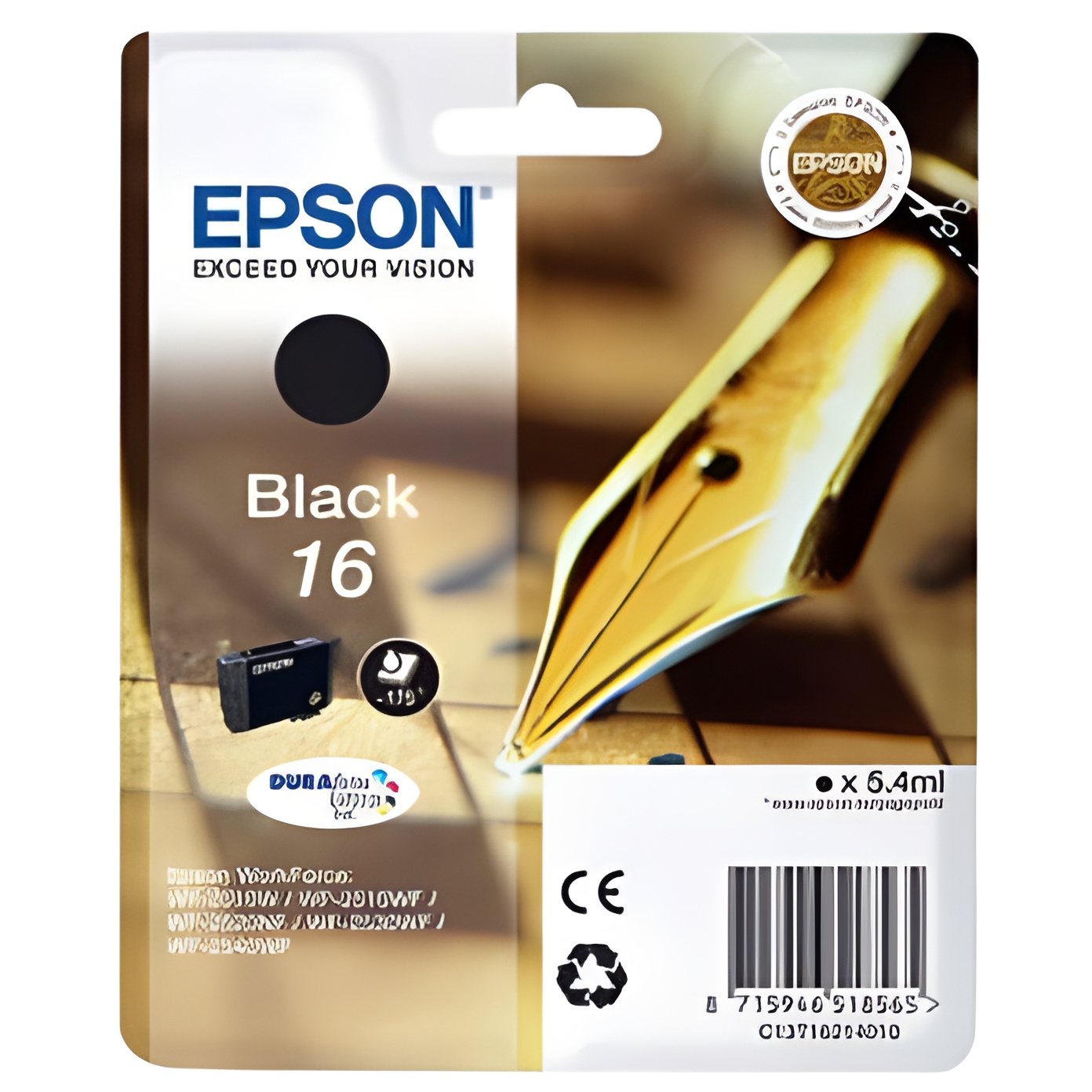 Cartucho Epson 16 Negro - 175 Páginas - Alta Calidad