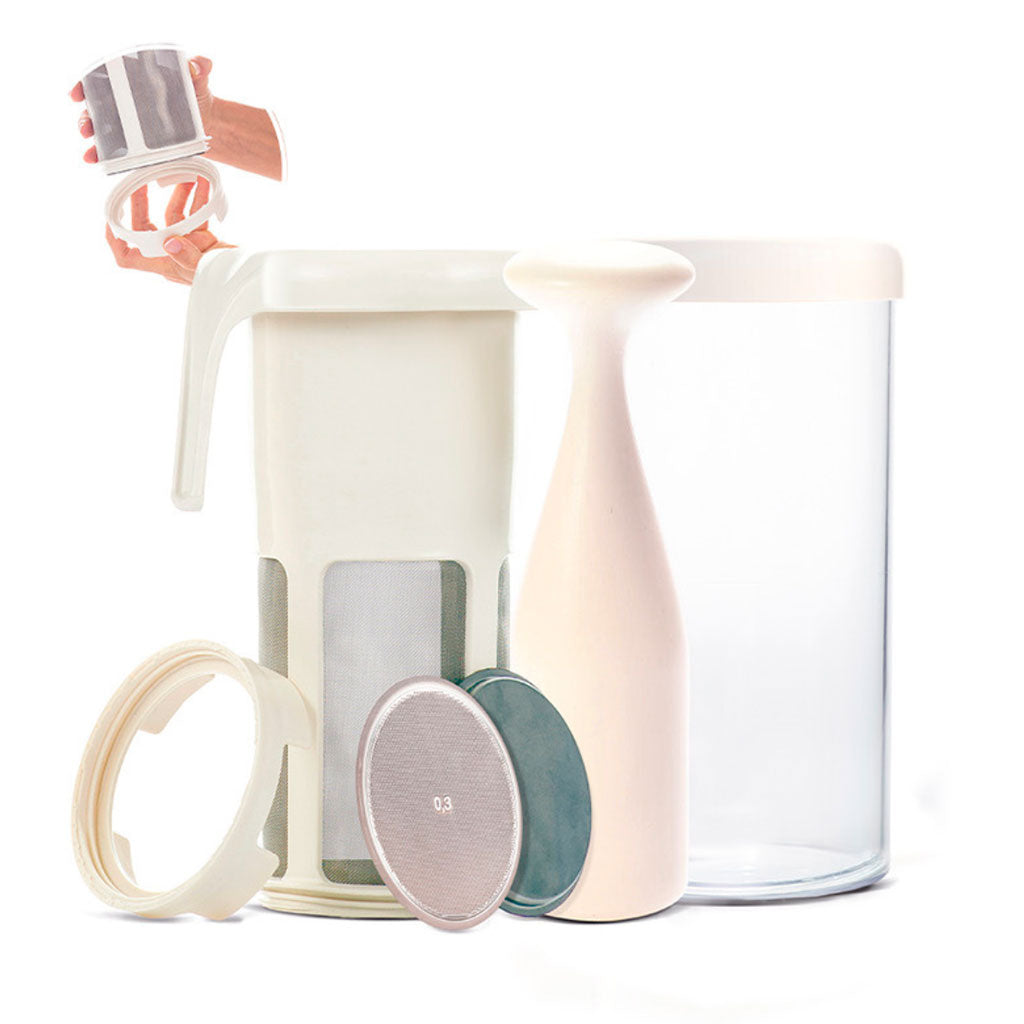 Chufamix Vegan Milker MÜLSI®: Utensilio para Hacer Leche Vegetal y Bebidas Veganas Caseras con Filtro de Acero Inoxidable