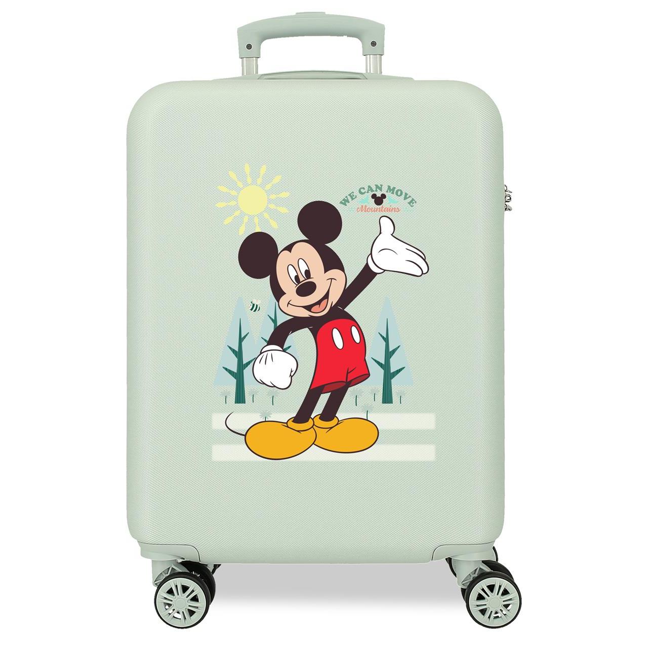 Maleta de cabina Disney Mickey Mountains ABS con capacidad de 34L Menta