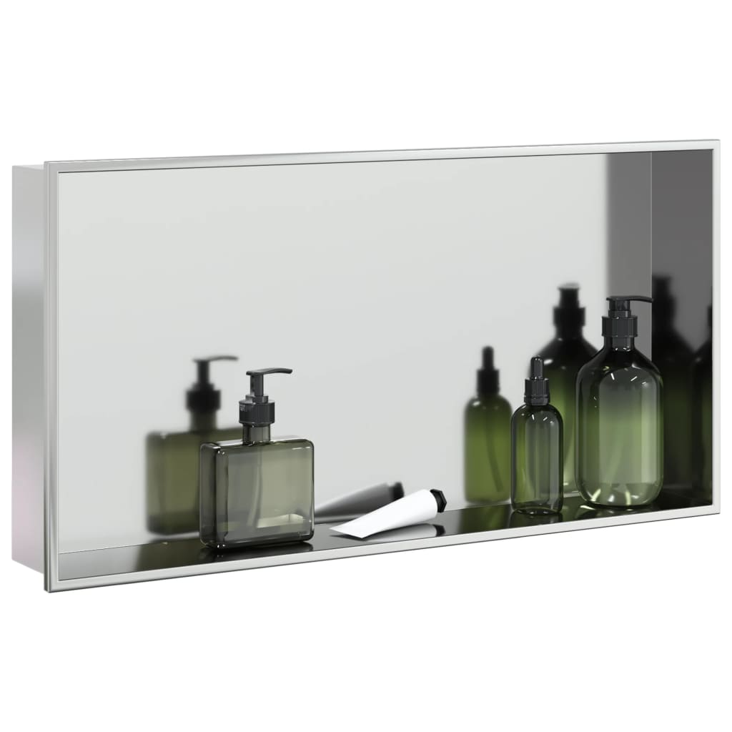 vidaXL Hornacina ducha acero inoxidable mate 62x32x9 cm Color Blanco,  Dorado,  Negro y mas