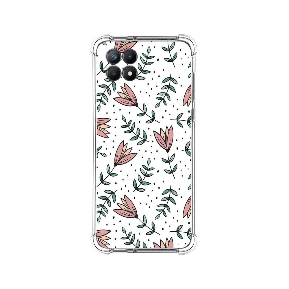 Tumundosmartphone Funda Silicona Antigolpes Realme 8i Flores 01 Personalizada