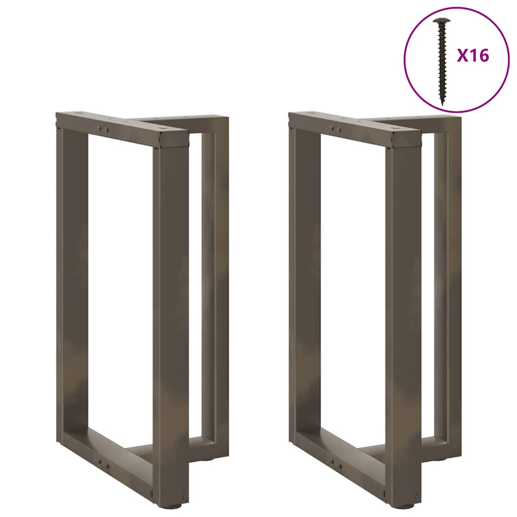 vidaXL Patas para mesa de bar en forma de T (2 unidades) 60 x 35 x (90-91) cm, acero