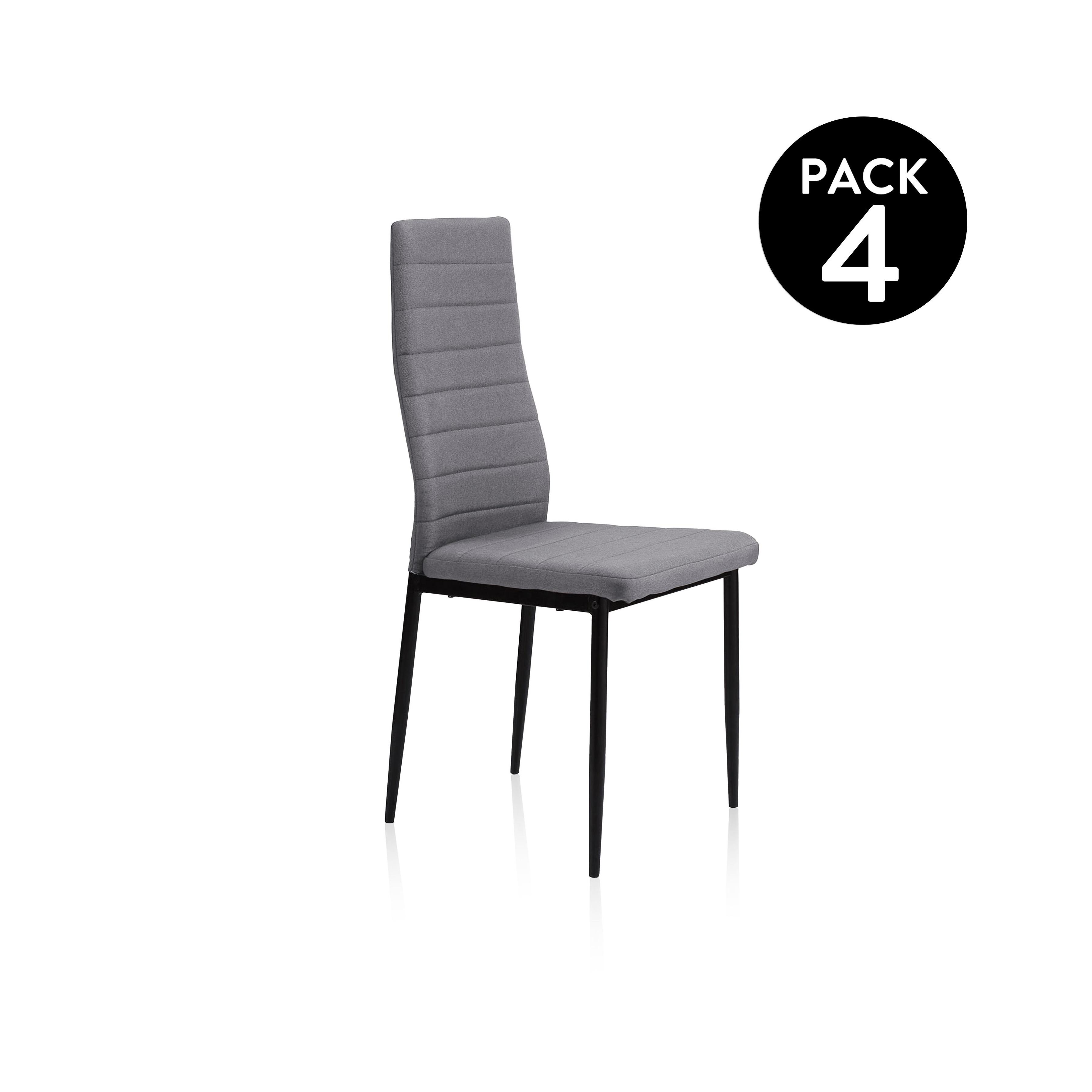 duehome - Pack 4 sillas de comedor Niza tejido