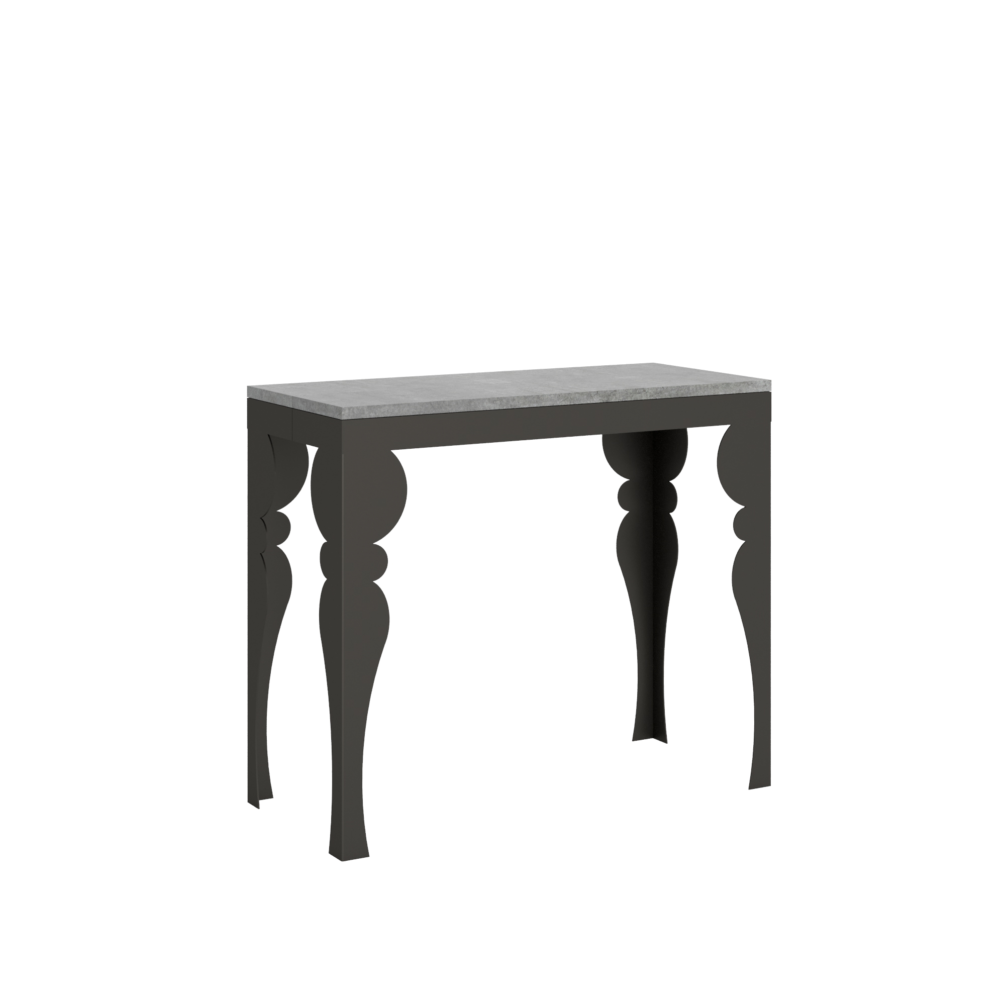 Consola extensible 90x40/300 cm Paxon Evolution Estructura de cemento Antracita - Itamoby