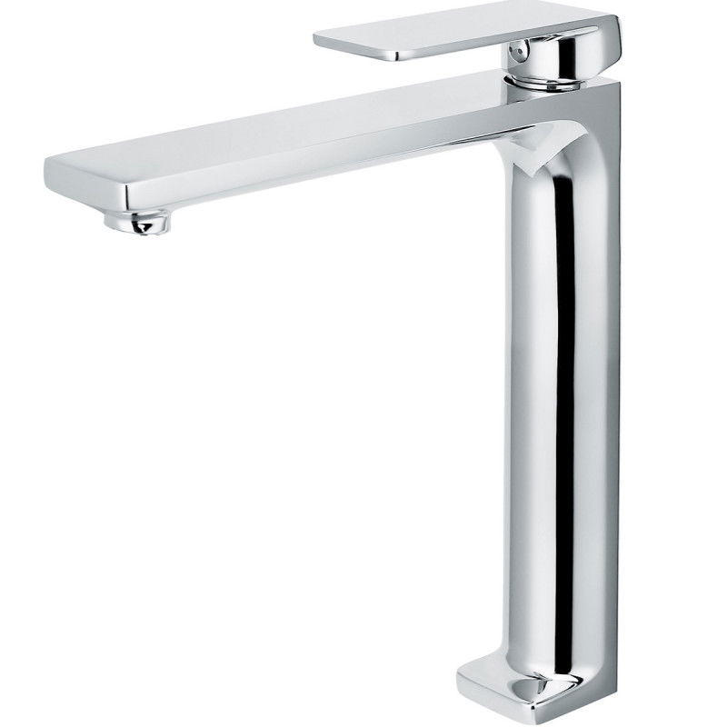 Imex Fiyi BDF016-5 grifo monomando alto moderno para lavabo con acabado cromado