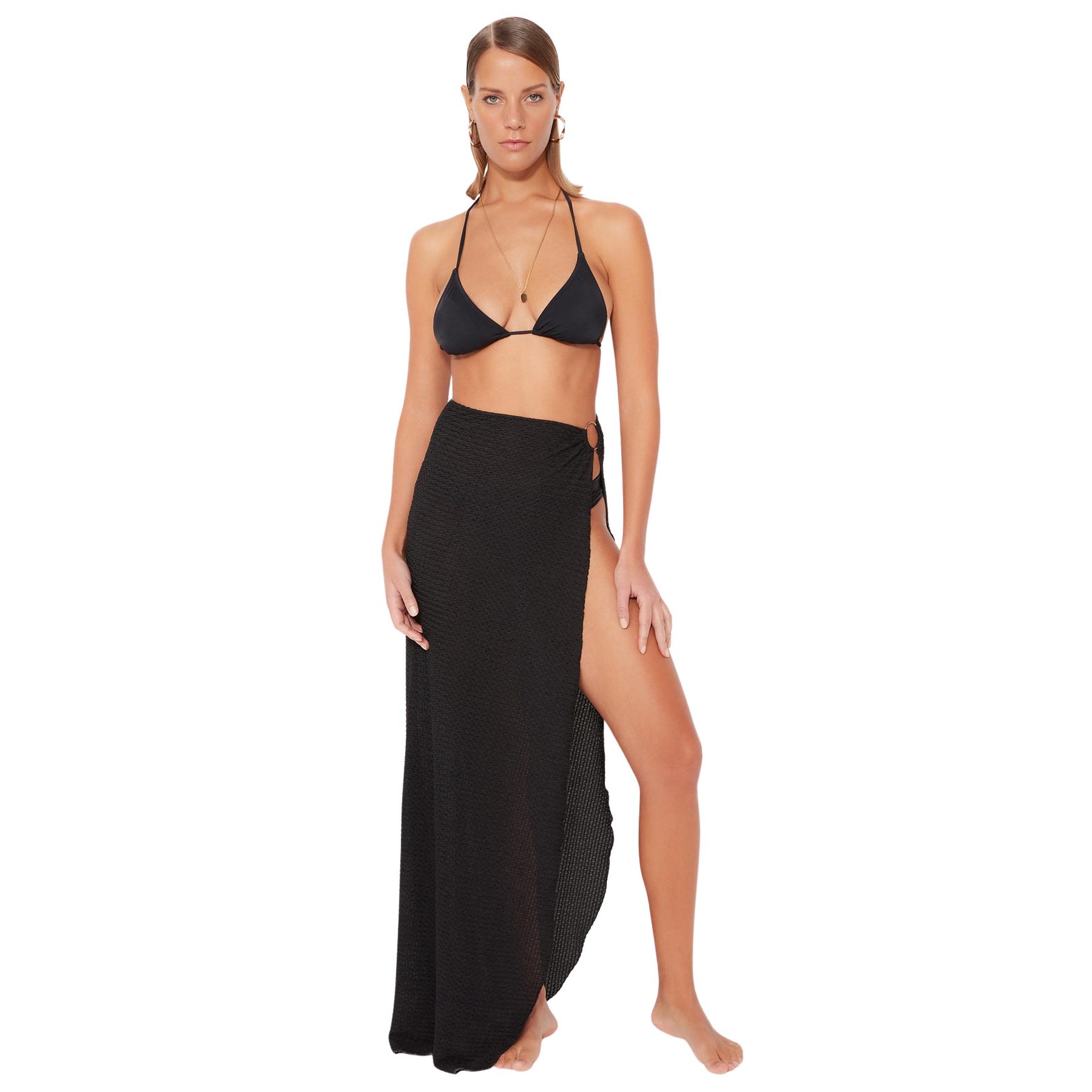 Trendyol Falda De Skirts Poliéster Elastano Negro Mujer Talla 36
