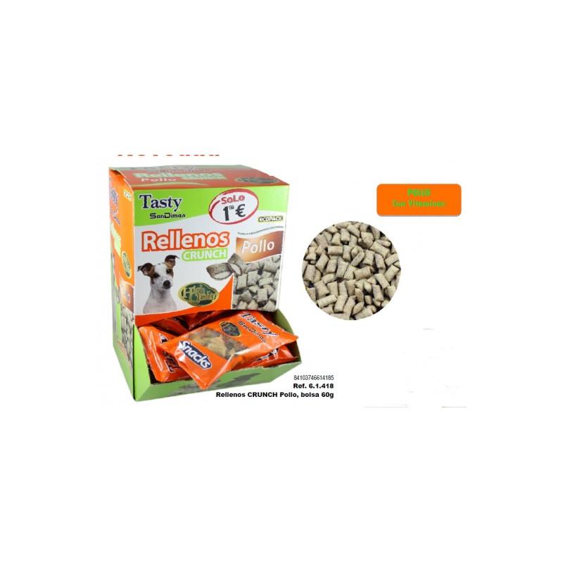 Snack perros Rellenos Crunch Dog Pollo Caja con 35 Bolsas de 50gr cada una SanDimas