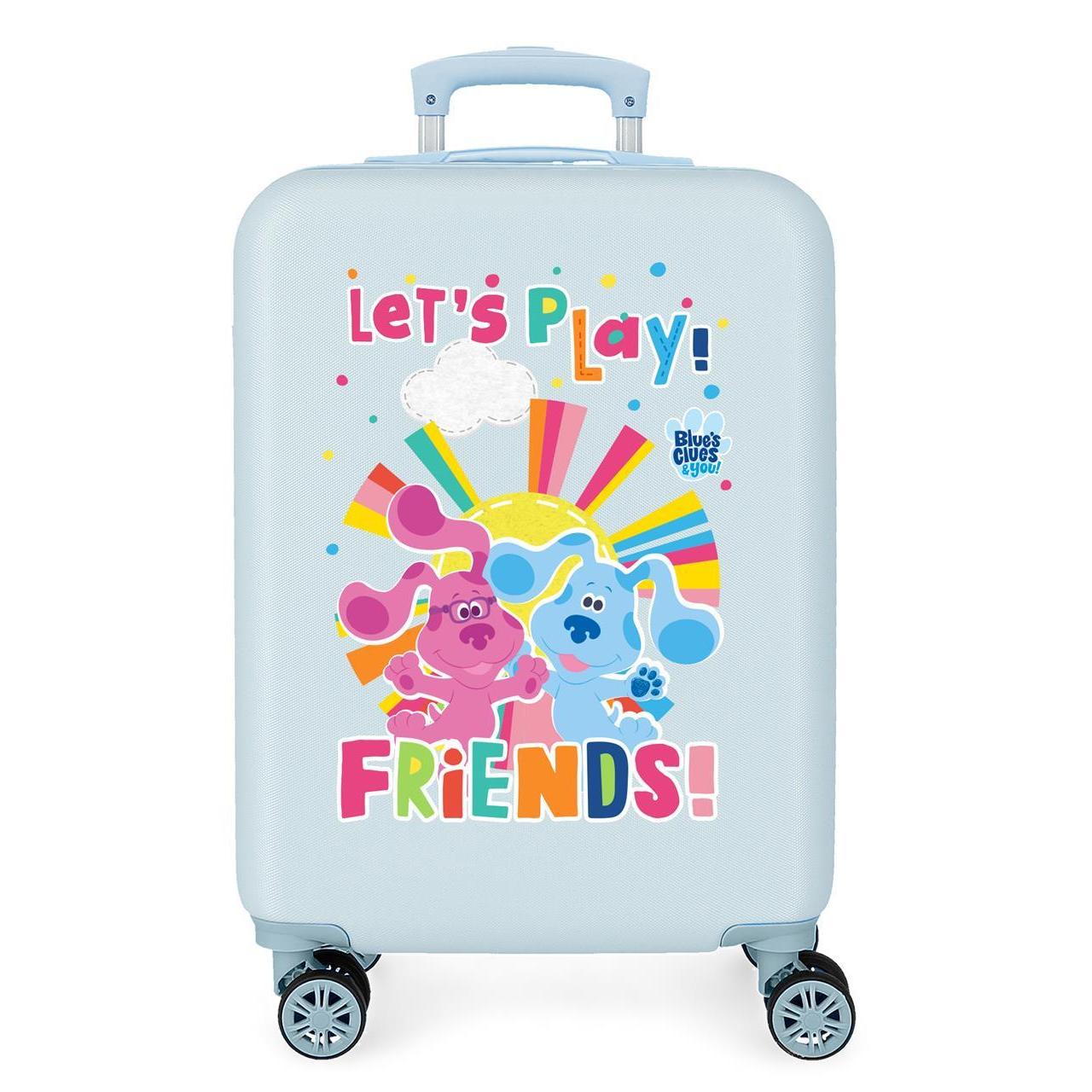 Maleta de cabina Nickelodeon Blue's clues & you azul claro 55x38x20cm
