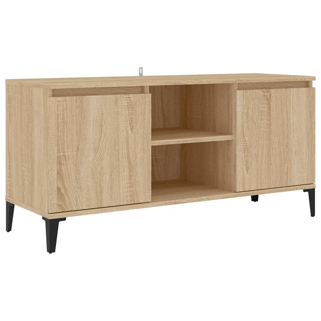 vidaXL Mueble de TV con patas de metal 103,5x35x50 cm, Mueble de Salon, Mueble TV, Mueble TV salon, Mesa de TV, Mueble tele