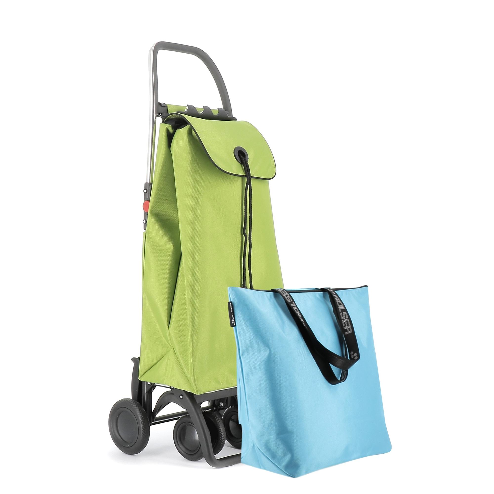 Combo Carro Rolser I Max Mf 4 Ruedas 2 Giratorias Plegable Bolsa Extra