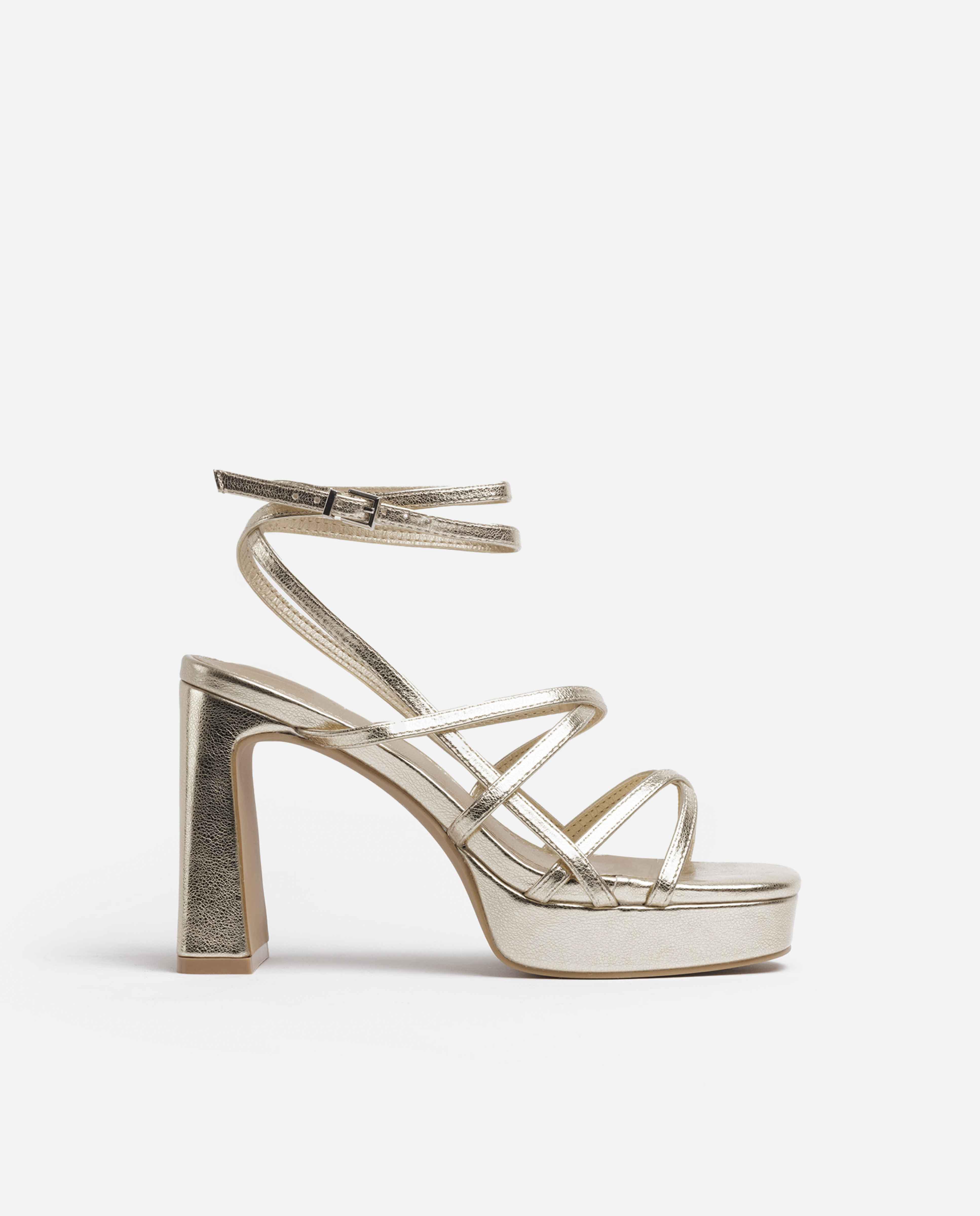Mim Shoes NORI DORADO Sandalia de tacón Mujer 8592678158666